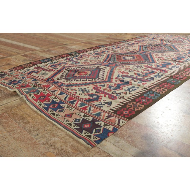 Textile Early 20th Century Antique Caucasian Kilim Rug, 05'01 X 10'09 For Sale - Image 7 of 10