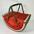 1980s Vintage Boho Chic Arts & Crafts Trompe L’Oeil Watermelon Wicker Picnic Basket. For Sale - Image 14 of 18