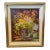 Vintage Floral Painting on Board by California Artist, J. Kiper For Sale
