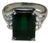 5.2 Carat Green Tourmaline & .15 Carat Diamond Cocktail Ring 14 Karat White Gold For Sale