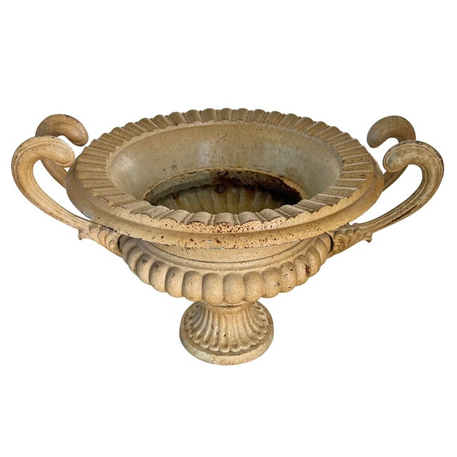 Pair of Iron Neoclassical Planters For Sale - Image 4 of 11