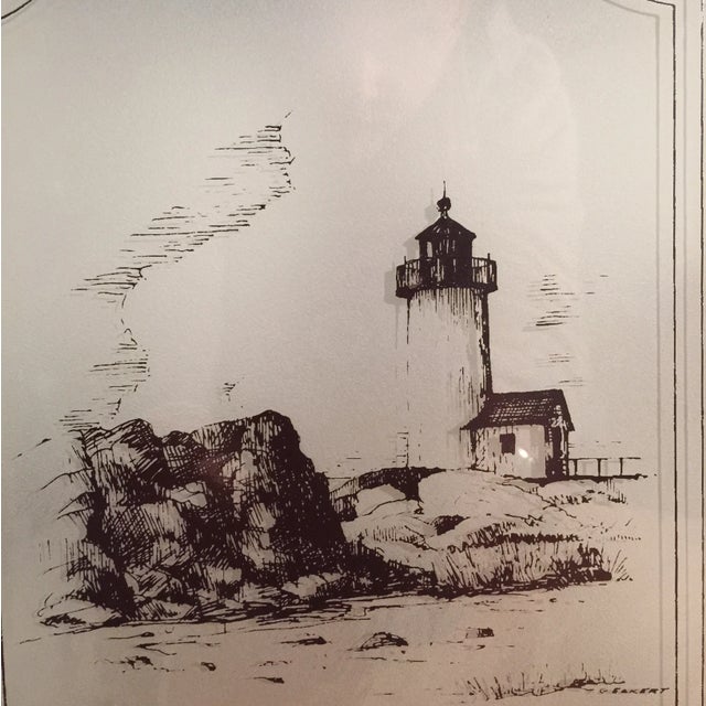 Metal Brass & Glass Nautical Swag/Pendant Light For Sale - Image 7 of 13