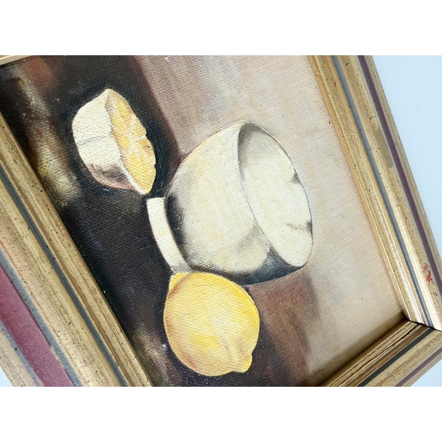 Vintage Fruit Still Life Oil Paintings, a Pair, Mid 20th Century For Sale - Image 12 of 12