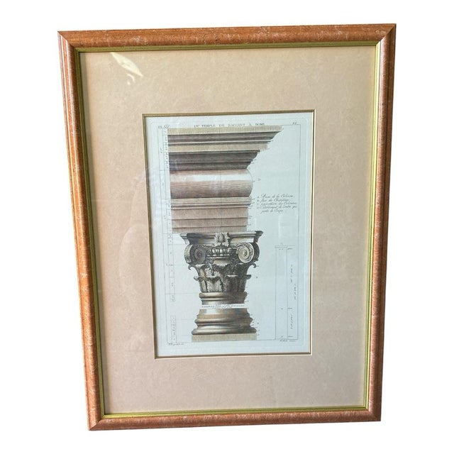 Late 20th Century Late 20th Century Pair of Framed Roman Architectural Engravings After v. Feoli, W. King Ambler, 22” X 26” For Sale - Image 5 of 8