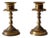 Vintage Brass Candlestick Holders Pair For Sale
