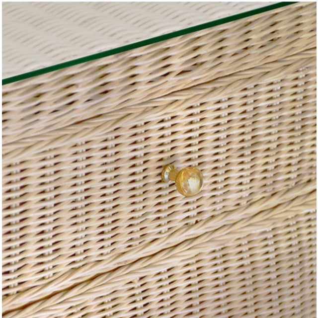 Transitional Giselle Rattan Nightstand For Sale - Image 3 of 5