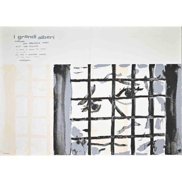 Offset and Screen Print realized by Ennio Pouchard in 1970s. Edition of 75. Good condition. This piece is attributed to...