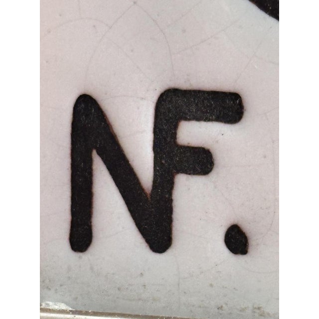 The Muse of Silent Look Alphonse Mucha in Glazed Ceramic Wall Clock, 1970s For Sale - Image 9 of 14