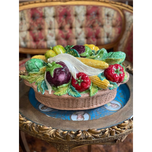 Vintage Large Italian Made Ceramic Centerpiece For Sale In Boston - Image 6 of 7