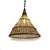 Charming tea stained wicker stick hat pendant lantern. Beautiful natural material with wide open bottom for direct...