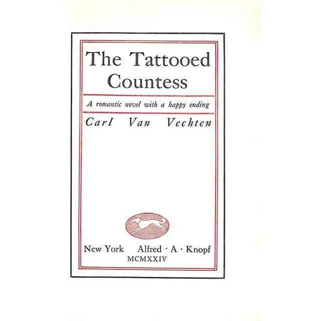 Traditional "The Tattooed Countess" 1924 Van Vechten, Carl For Sale - Image 3 of 4
