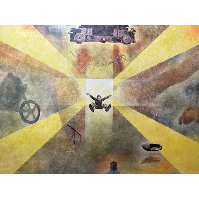 Orange Vintage Salvador Dali the Railway Station at Perpignan Lmt. Ed. Surrealism Print For Sale - Image 8 of 12