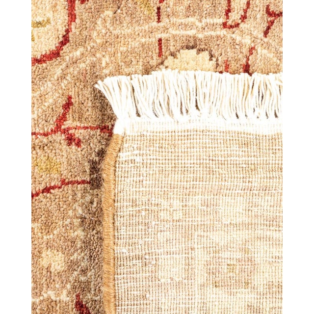2000 - 2009 Mogul, One-of-a-Kind Hand-Knotted Area Rug in Brown, 6' 0" x 8' 7" For Sale - Image 5 of 8