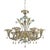 Venetian Transparent-Gold Chandelier with Leaves and Turquoise Flowers by Simoeng For Sale - Image 6 of 6