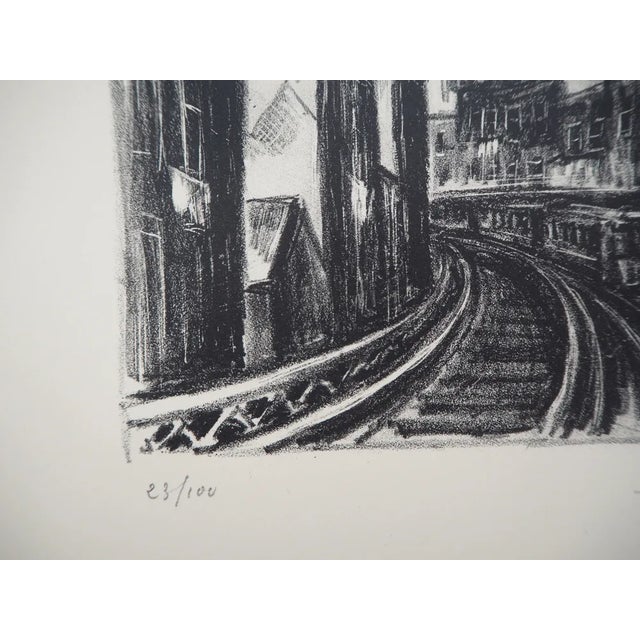Adriaan Lubbers, New York City, Chatham Square, 1930, Original Lithograph For Sale - Image 7 of 9