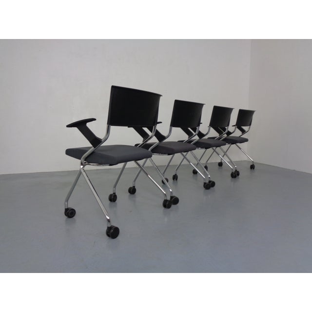 Early 21st Century Flip Flap Office Armchairs from Sedus Stoll, Germany, 2014, Set of 4 For Sale - Image 5 of 16