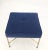 McCobb Square Brass Square Base New Navy Blue Upholstery Bench Stool For Sale - Image 11 of 12