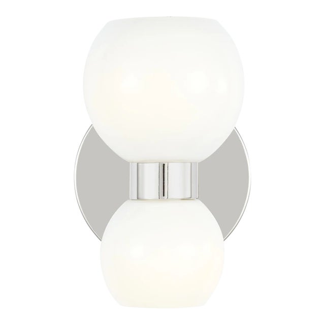 Kate Spade New York by Visual Comfort Studio Londyn Single Sconce, Polished Nickel For Sale