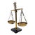 Mid Century Scales of Justice Brass Marble Desk Sculpture 13" For Sale - Image 4 of 13