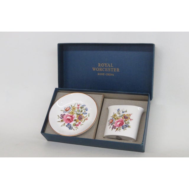 Royal Worcester Bone China 2pc Box Set Bournemouth Pin Dish and Posy Vase 4954b For Sale - Image 10 of 14