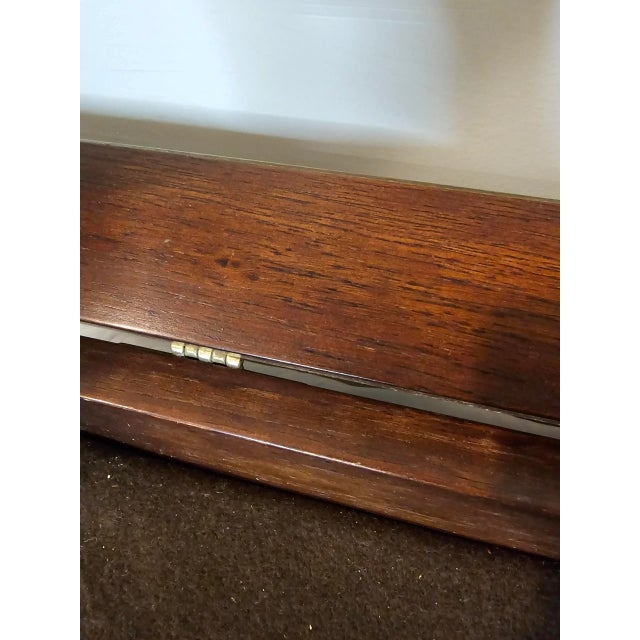 Wood Antique Late 19th Century Countertop Campaign Style Display Case For Sale - Image 7 of 8