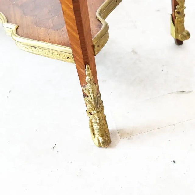 19th Century French Inlaid Kingwood Serving Table For Sale In Boston - Image 6 of 12