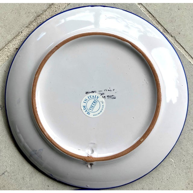 Circa 1999 Vietri “Galletto” Collection Hand Painted Ceramic Dessert Plates, Italy – Set of 4 For Sale - Image 11 of 18