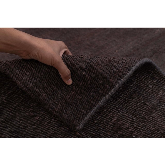 Not Yet Made - Made To Order Brown Solid Handwoven Premium Natural Jute Yarn Flatweave Rug 12x15 Ft. For Sale - Image 5 of 12
