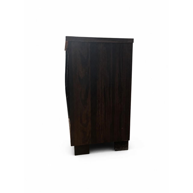 1970s Vintage Mid Century Modern Wooden Fold Out Dry Bar Cabinet For Sale In Las Vegas - Image 6 of 7