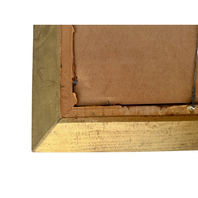 Vintage Bronze-Gilt Ornate Frame With Linen Liner & Glass For Sale - Image 15 of 15