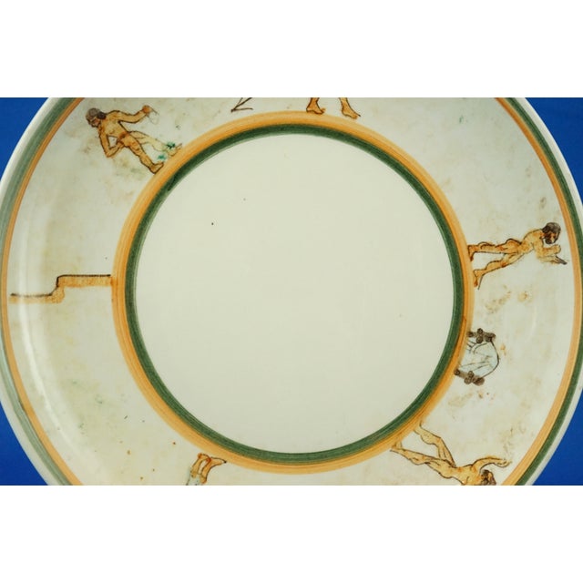 Antique Italian Glazed Ceramic Plate, 1890s For Sale - Image 6 of 16