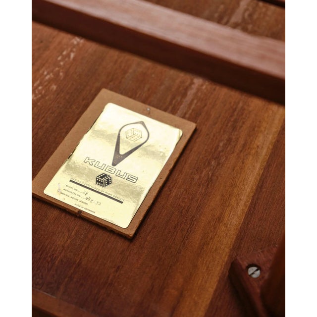Coffee Table in Teak with Newspaper Shelf by Holger Georg Jensen for Kubus, Denmark, 1960s For Sale - Image 16 of 17