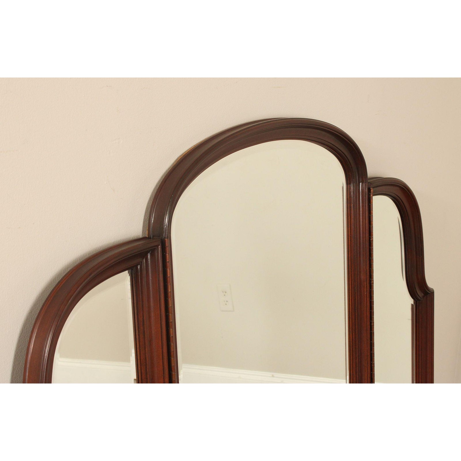 Ethan Allen Georgian Court Cherry Trifold Mirror
