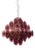 Purple Disc Pulegoso Glass Square Shaped Hanging Light For Sale