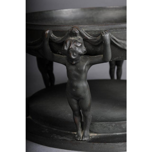 Large Antique Bronze Centerpiece Bowl by Anton Grath, 1920 For Sale - Image 6 of 18