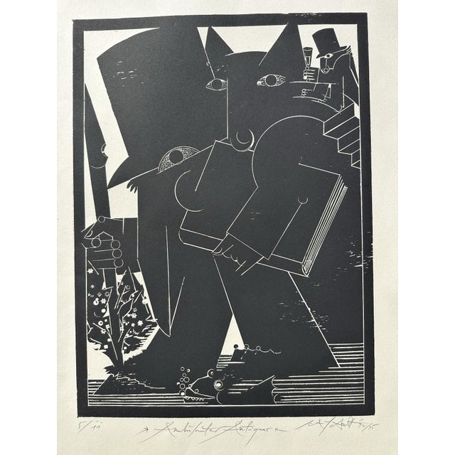 Albert Schindehütte, Figurative Composition, Woodcut For Sale - Image 7 of 11