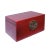 Chinoiserie Oriental Round Hardware Red Rectangular Container Box Small For Sale - Image 3 of 5