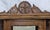 Antique 1890s Tiger Oak Over Mantel With Bowed Glass Cabinet & Beveled Mirrors For Sale - Image 4 of 17