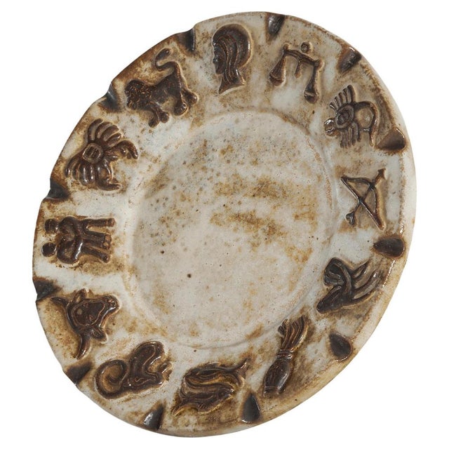 Belgian Zodiac Studio Pottery Dish from Armogrès, 1960s For Sale - Image 10 of 10