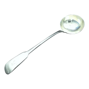 Antique Sterling Silver William Chawner II London Soup Wedding Punch Ladle, 1832