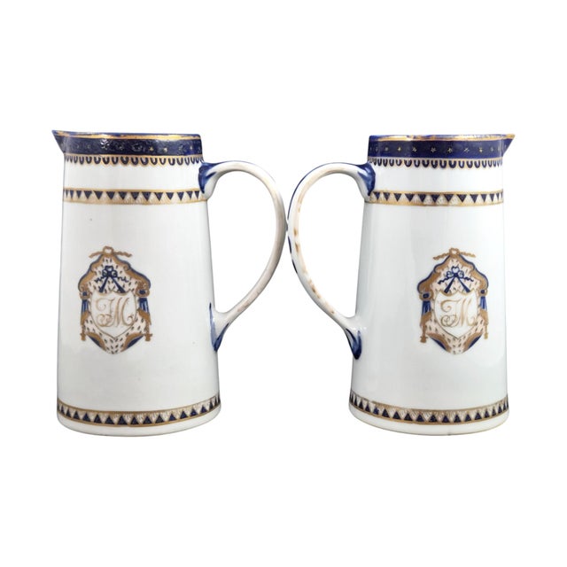 Chinese Export JM Monogrammed Porcelain Service, 1780s, Set of 5 For Sale - Image 14 of 18