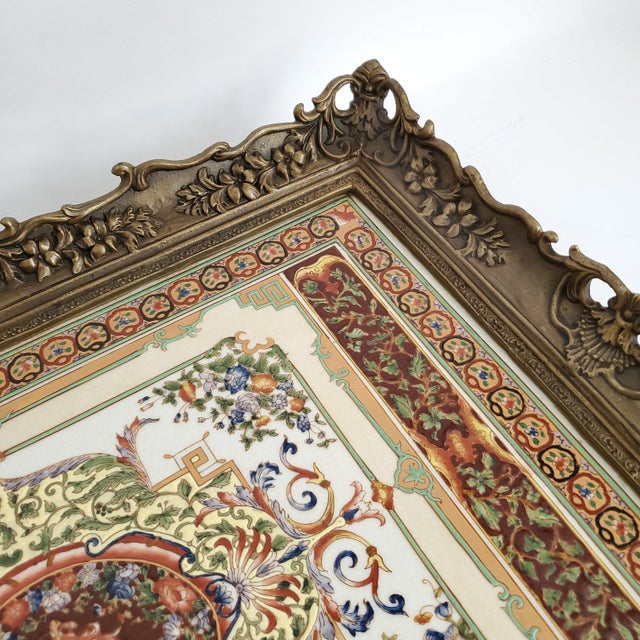 Arzbeg Porcelain Tray Porcelain Brass Ormolu For Sale - Image 4 of 12
