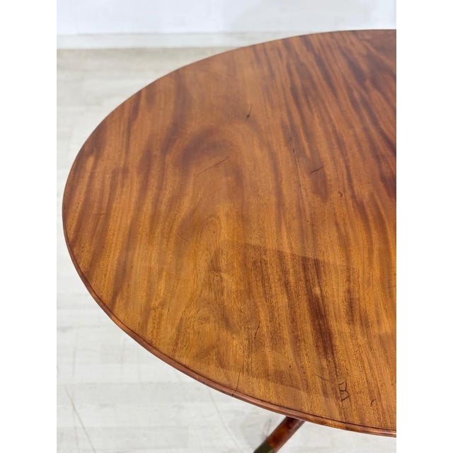 Mahogany Dining Table with Brass Legs For Sale - Image 3 of 12