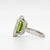 18k White Gold Diamond Emerald Cut Peridot Cocktail Ring, Size 5.25 For Sale - Image 4 of 12