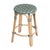 Wood Tobias 24 in. Seat Height Round Rattan Backless Counter Stool, Emerald Green For Sale - Image 7 of 7
