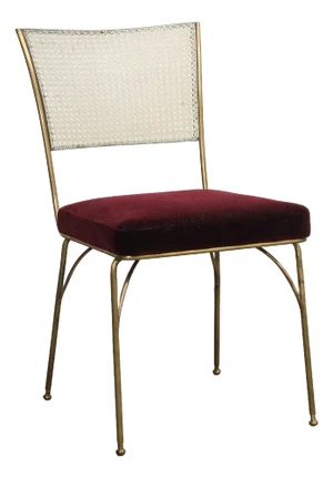Midcentury Brass and Cane Chair by Acácio Gil Borsoi