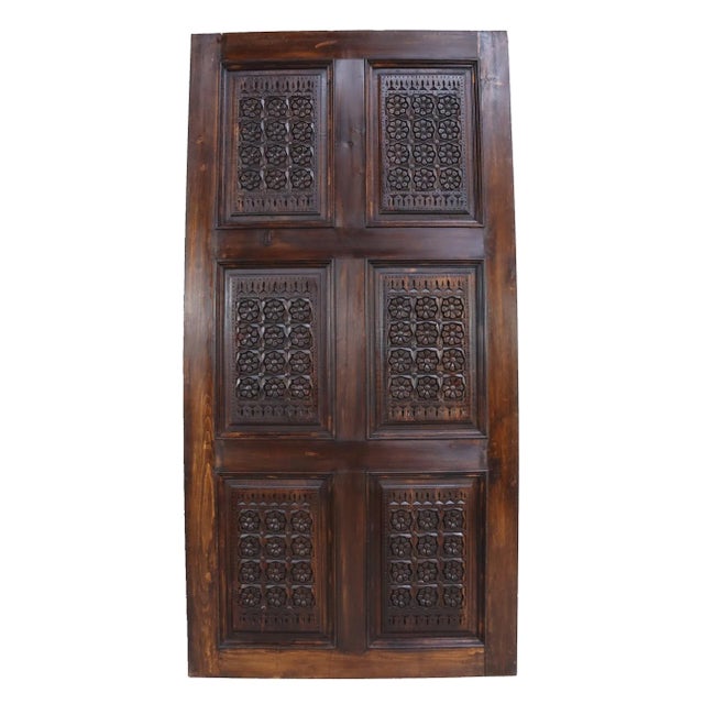 Handmade and Handcarved Sliding Door Panel, Nuristan, Afghanistan, 1920s For Sale - Image 11 of 11