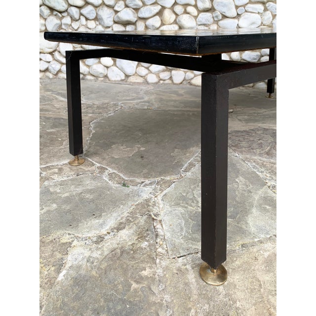 Modernist Coffee Table with Ceramic Tiles by C. de Savigny, France, 1960s For Sale - Image 10 of 13