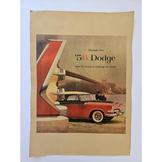 Art Deco Advertising Poster Dodge Automobile, 1930 For Sale - Image 3 of 7