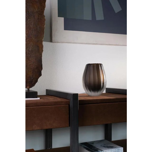 Glass Incisioni Linae Medium Vase by Purho For Sale - Image 7 of 12